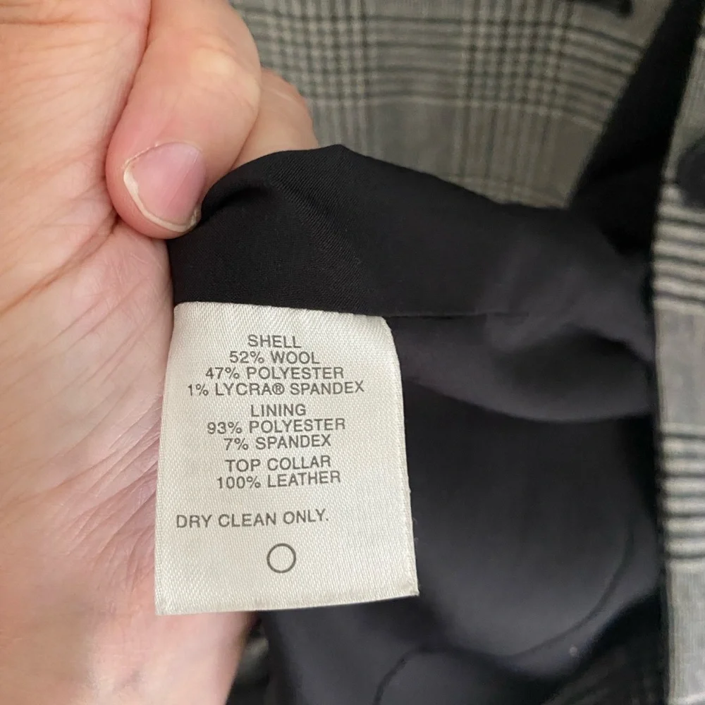Vintage black and white plaid classic overcoat‎ size large